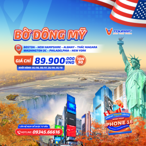 Bờ Đông Mỹ 10N: New York – Thác Niagara – Boston – New Hampshire